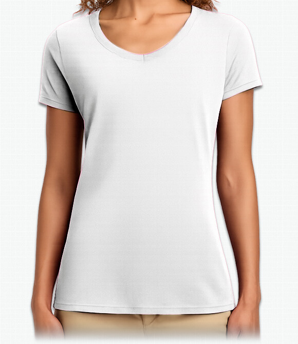 Port & Company Ladies Fan Favorite V Neck Tee