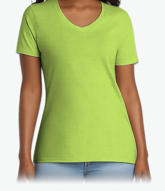 Port & Company Ladies Core Cotton V Neck T-Shirt
